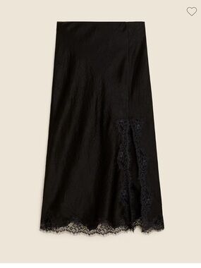 J. Crew Gwyneth lace-trim slip skirt